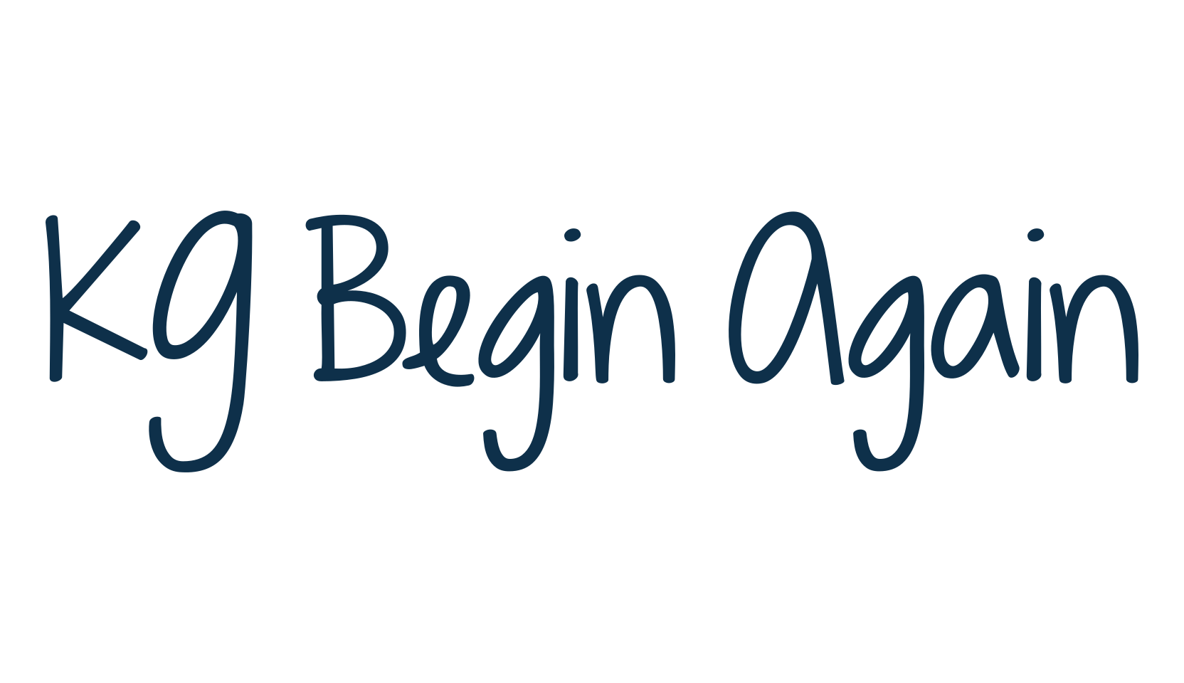 KG Begin Again, script handwritten fancy decorative calligraphy font preview