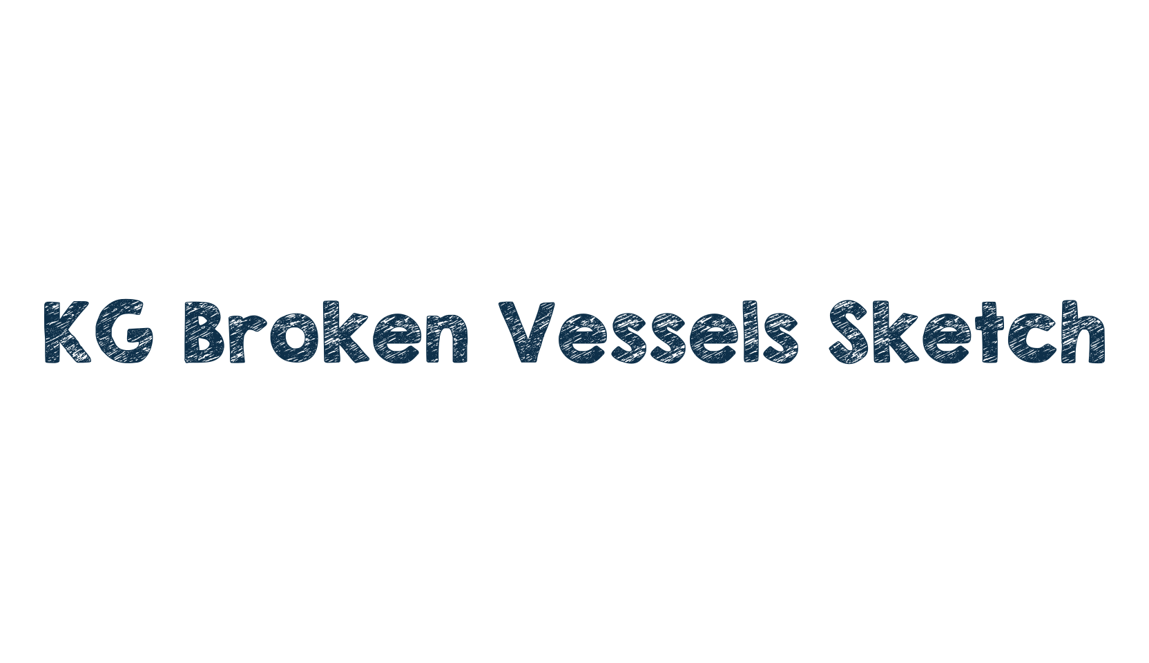 KG Broken Vessels Sketch, fancy eroded decorative font preview