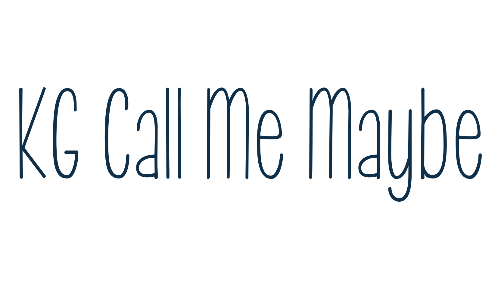 KG Call Me Maybe, various font preview
