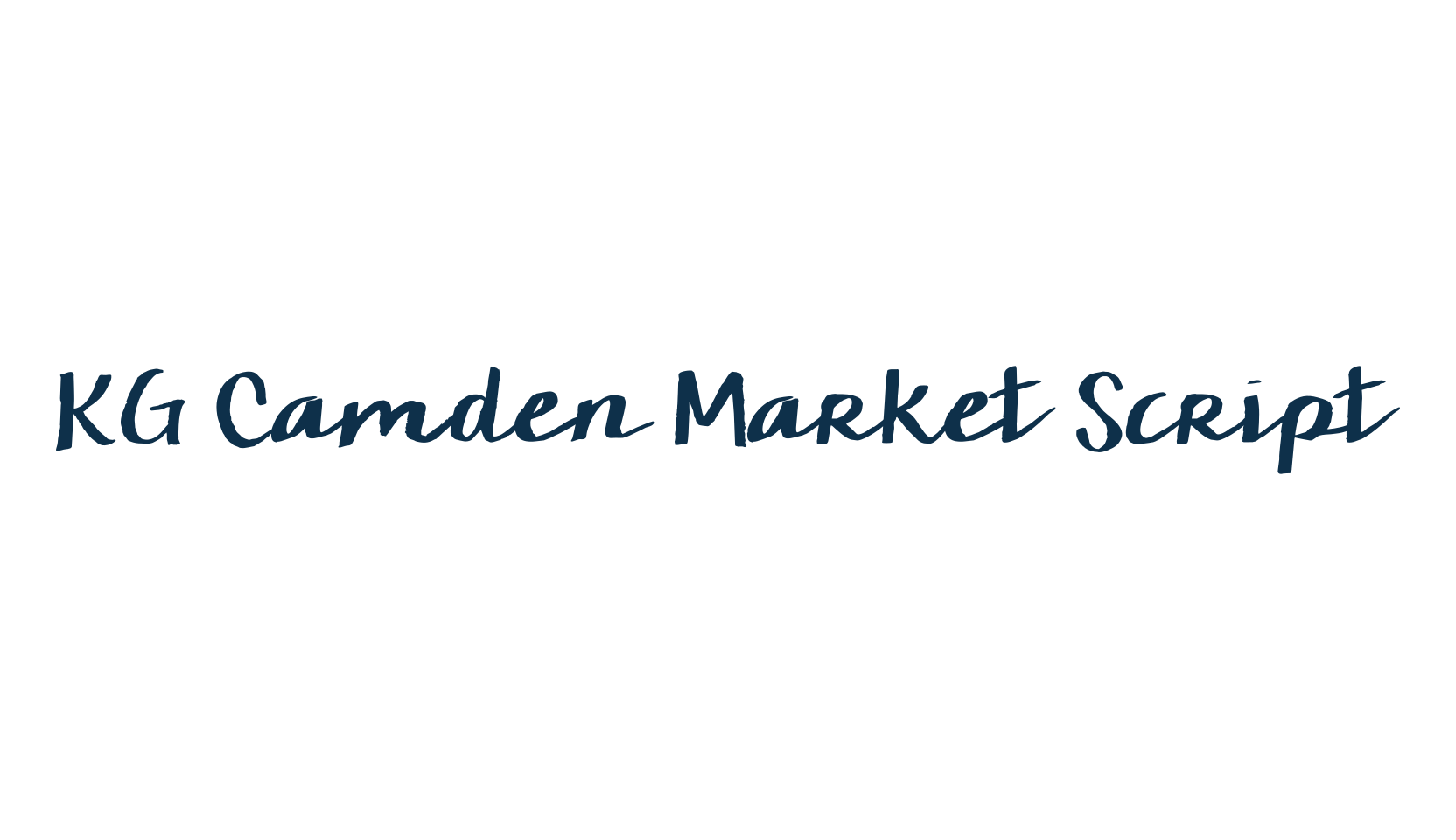 KG Camden Market Script, brush font preview