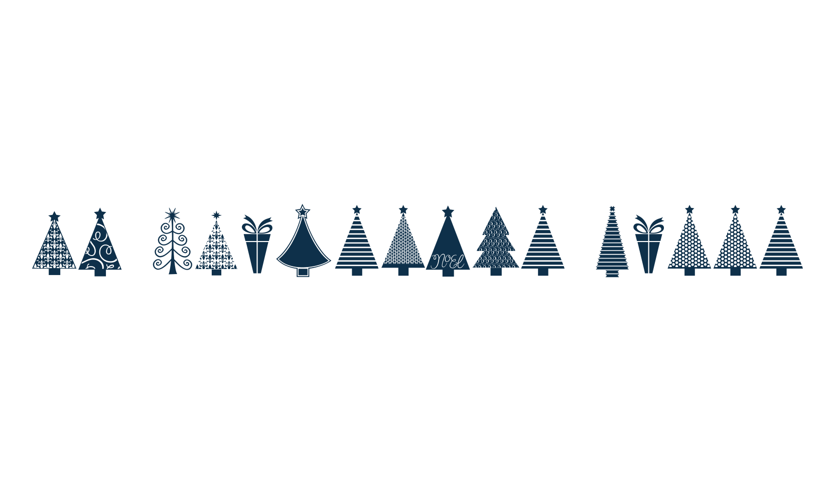 KG Christmas Trees, fancy decorative font preview