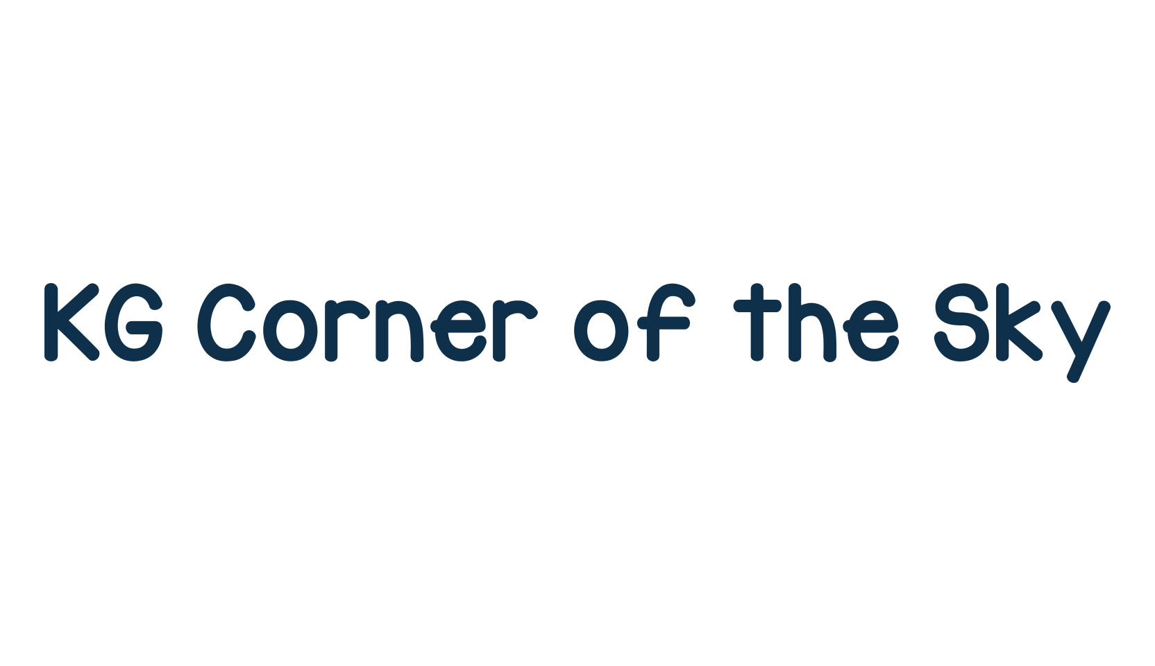 KG Corner of the Sky, cartoon font preview