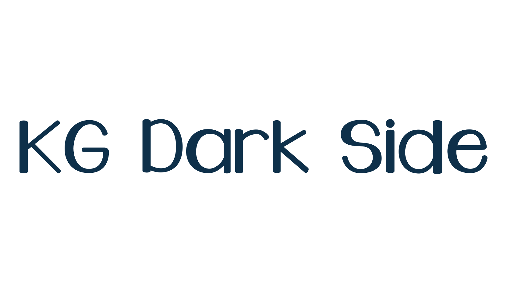 KG Dark Side, various font preview