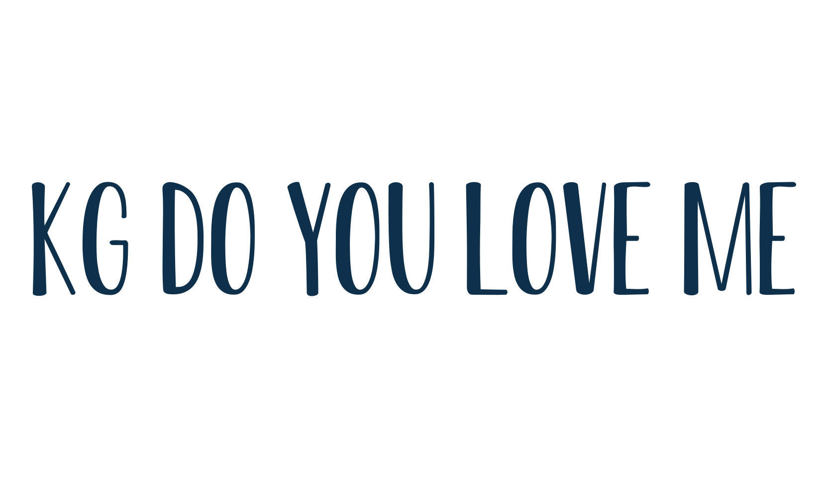 KG Do You Love Me, fancy various decorative font preview