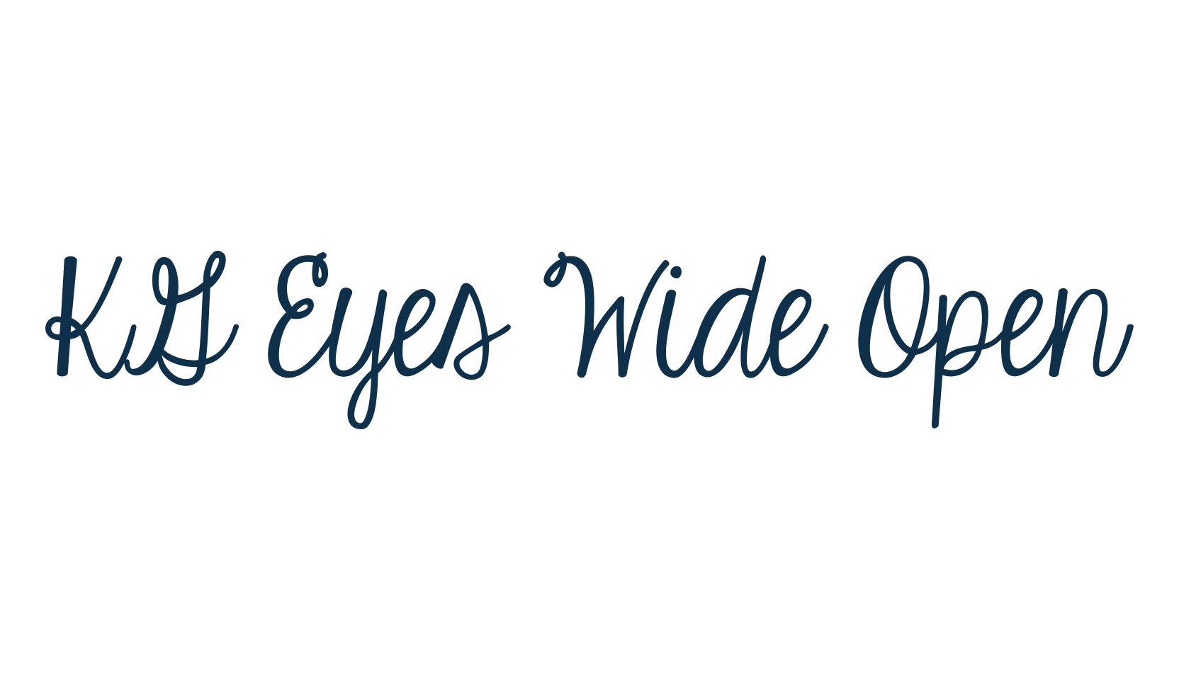 KG Eyes Wide Open, handwriting font preview