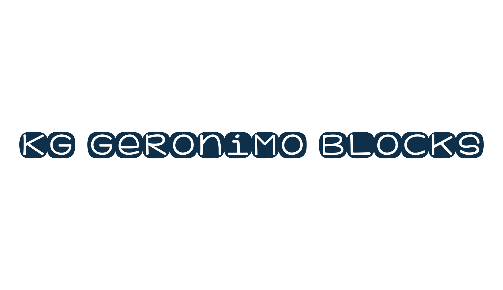 KG Geronimo Blocks, fancy decorative font preview