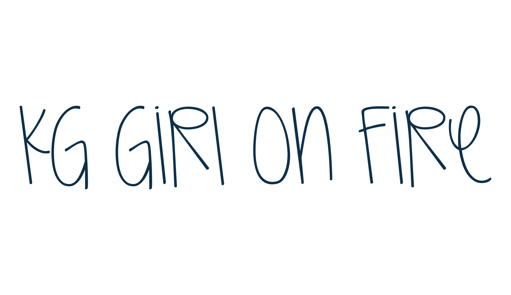 KG Girl On Fire, script handwritten fancy decorative calligraphy font preview