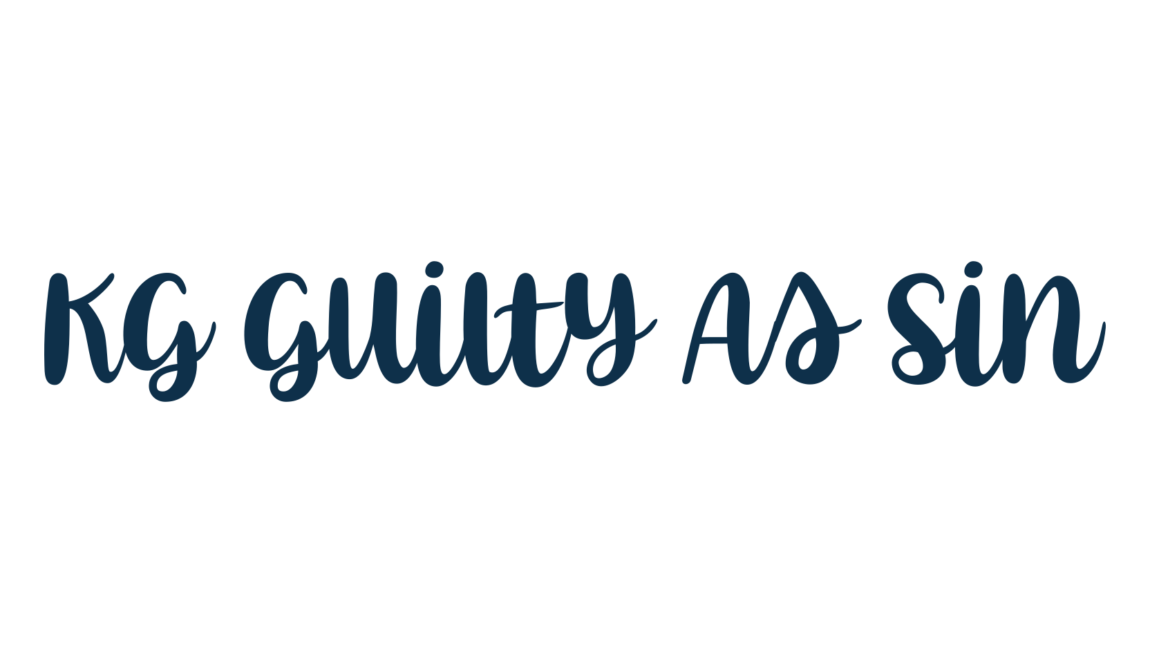 KG Guilty As Sin, fancy various decorative script calligraphy font preview