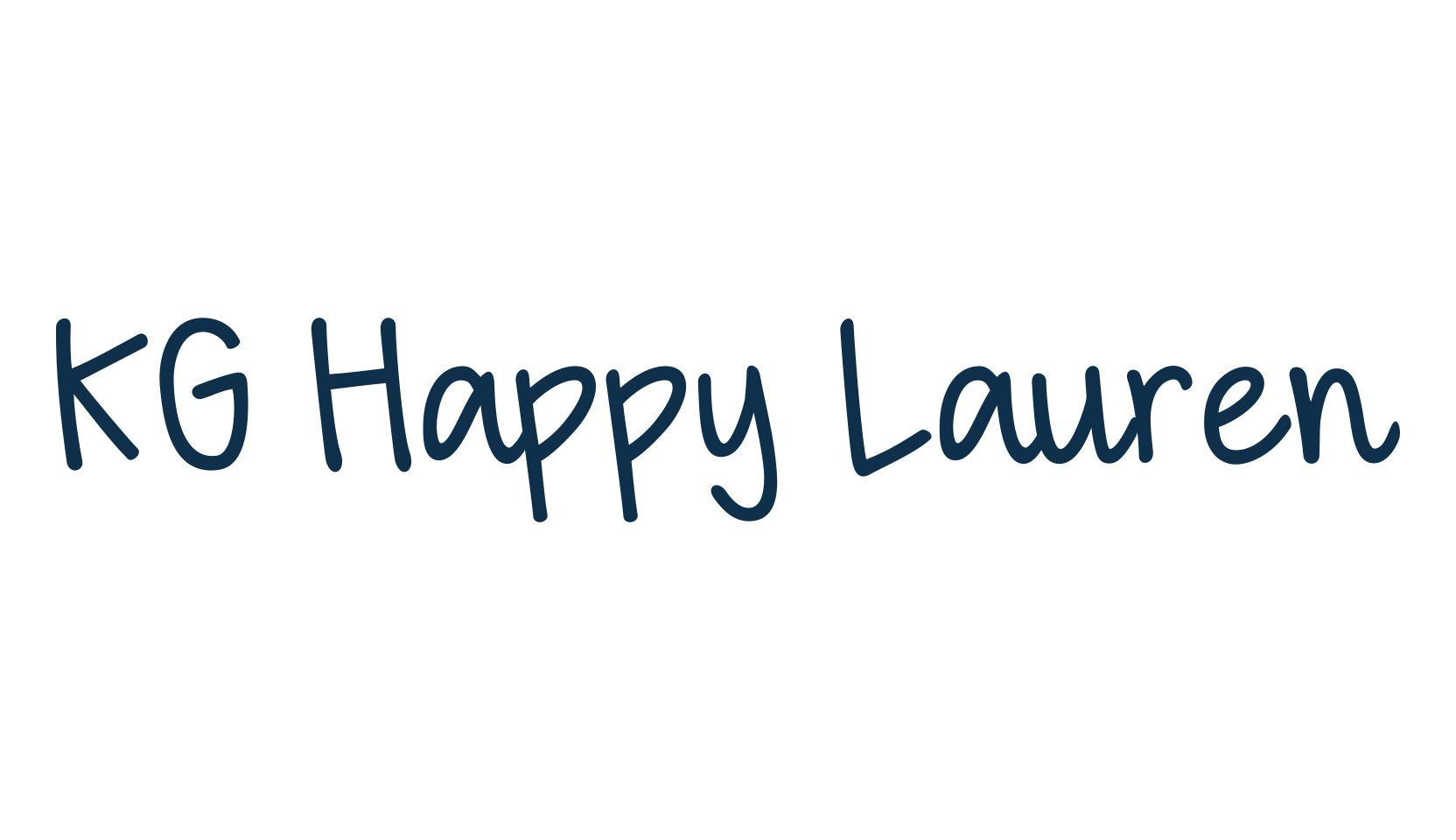 KG Happy Lauren, script handwritten fancy decorative calligraphy font preview