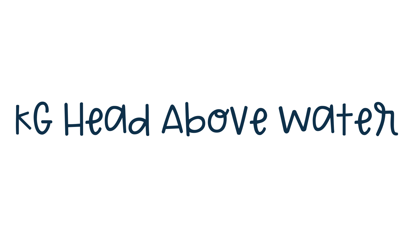 KG Head Above Water, various font preview