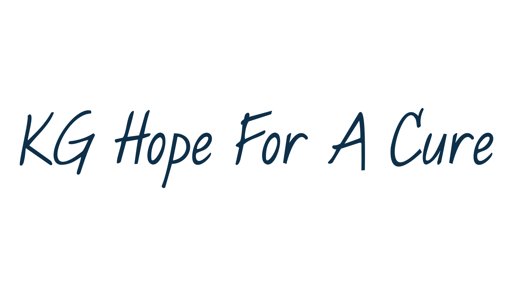 KG Hope For A Cure, script handwritten fancy decorative calligraphy font preview
