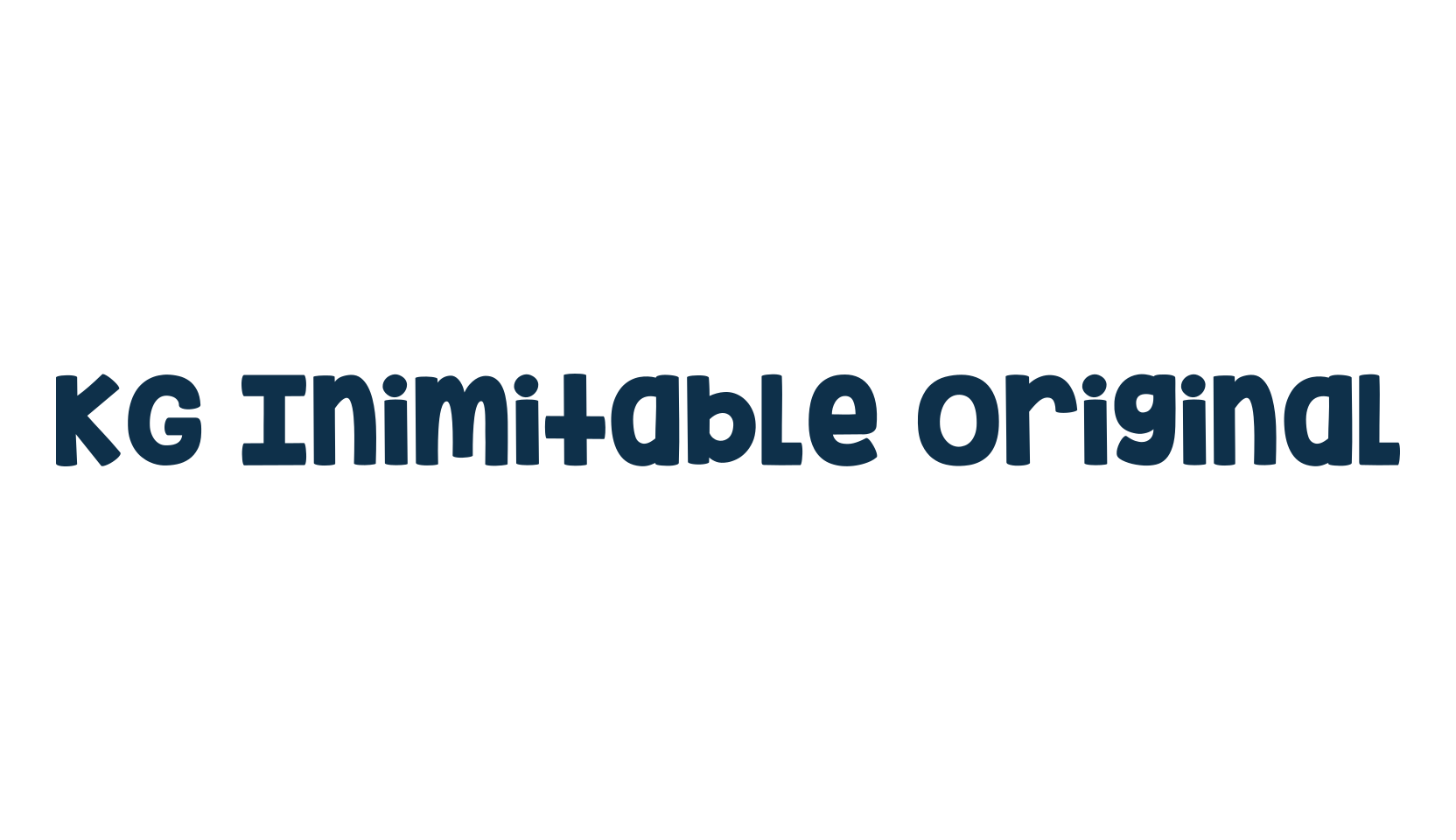 KG Inimitable Original, fancy cartoon decorative font preview