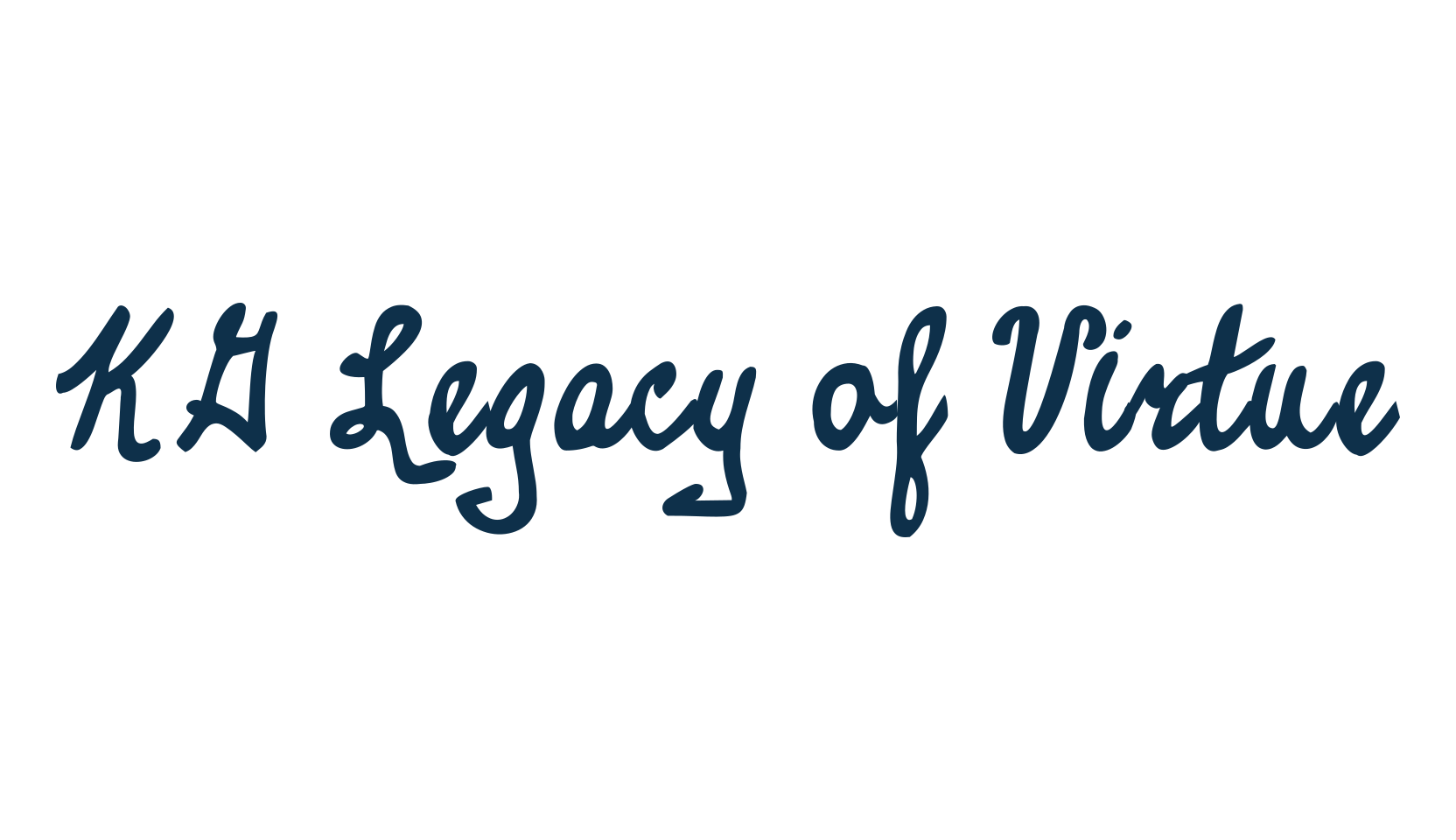 KG Legacy of Virtue, handwriting font preview