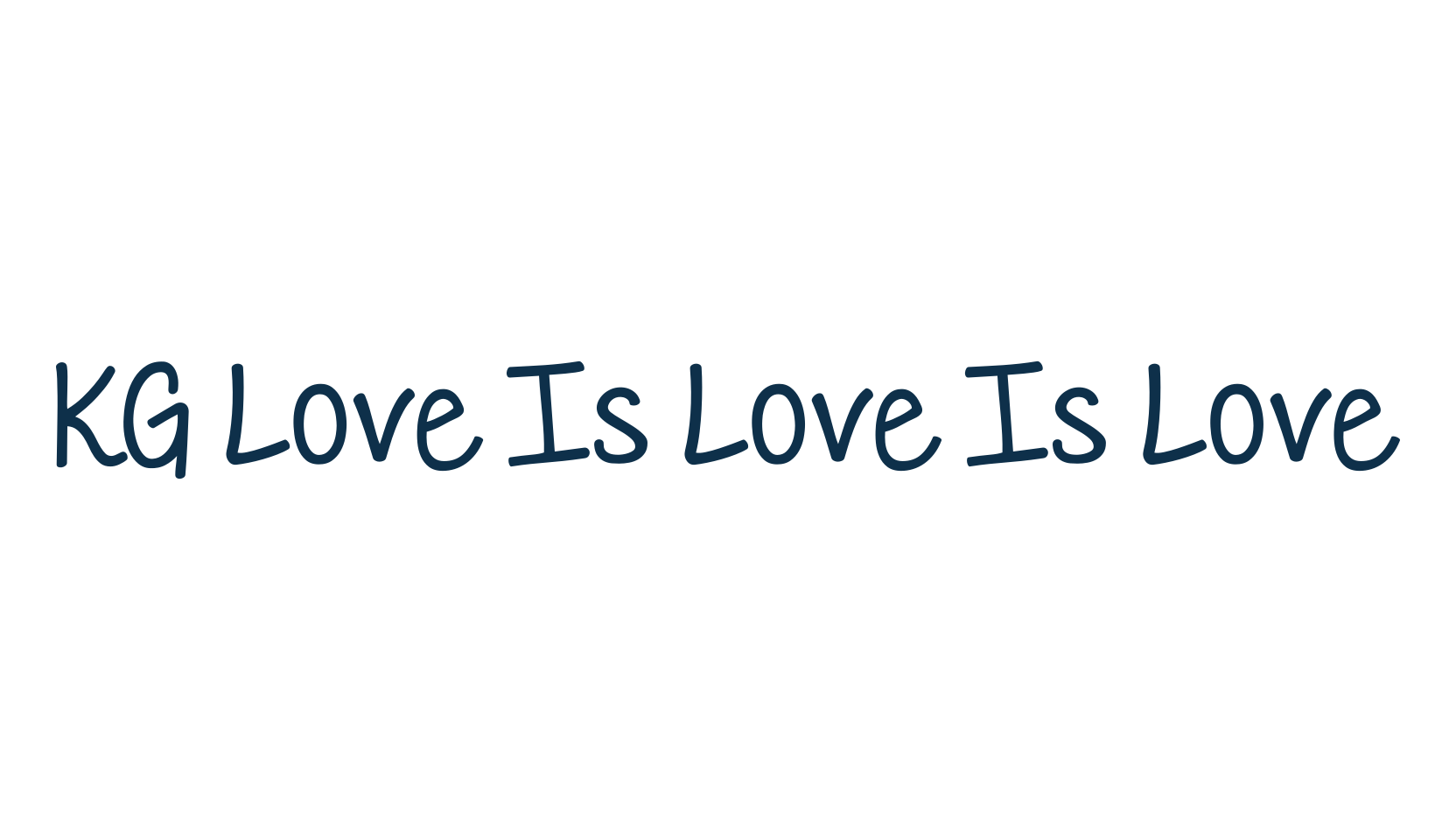 KG Love Is Love Is Love, handwriting font preview
