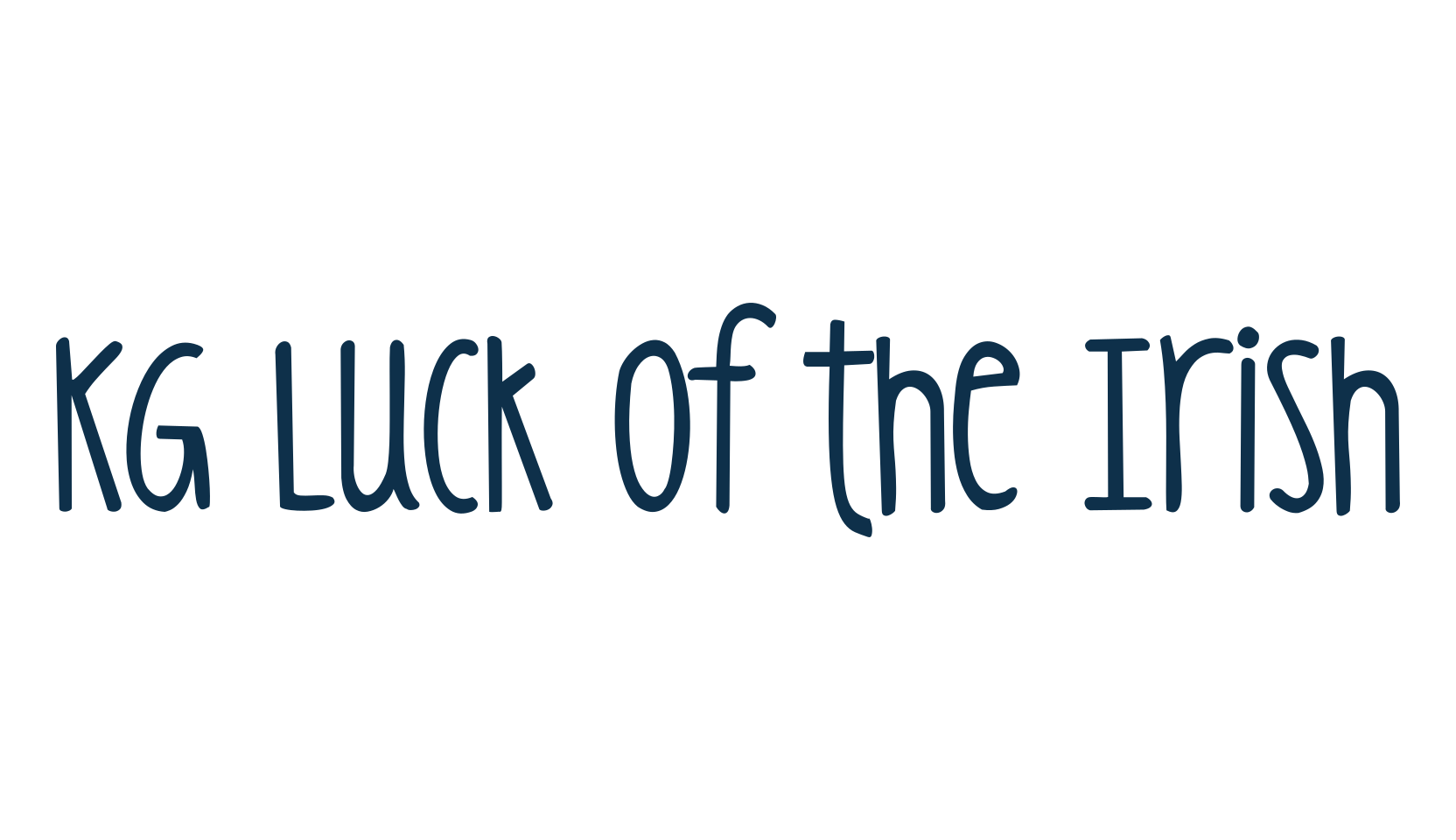 KG Luck of the Irish, various font preview