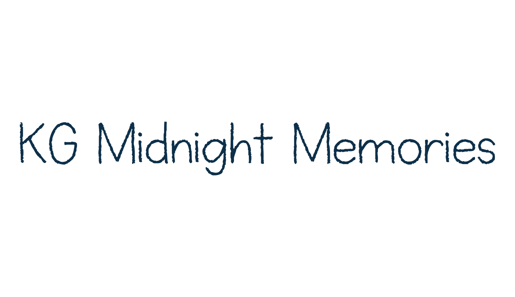 KG Midnight Memories, school font preview