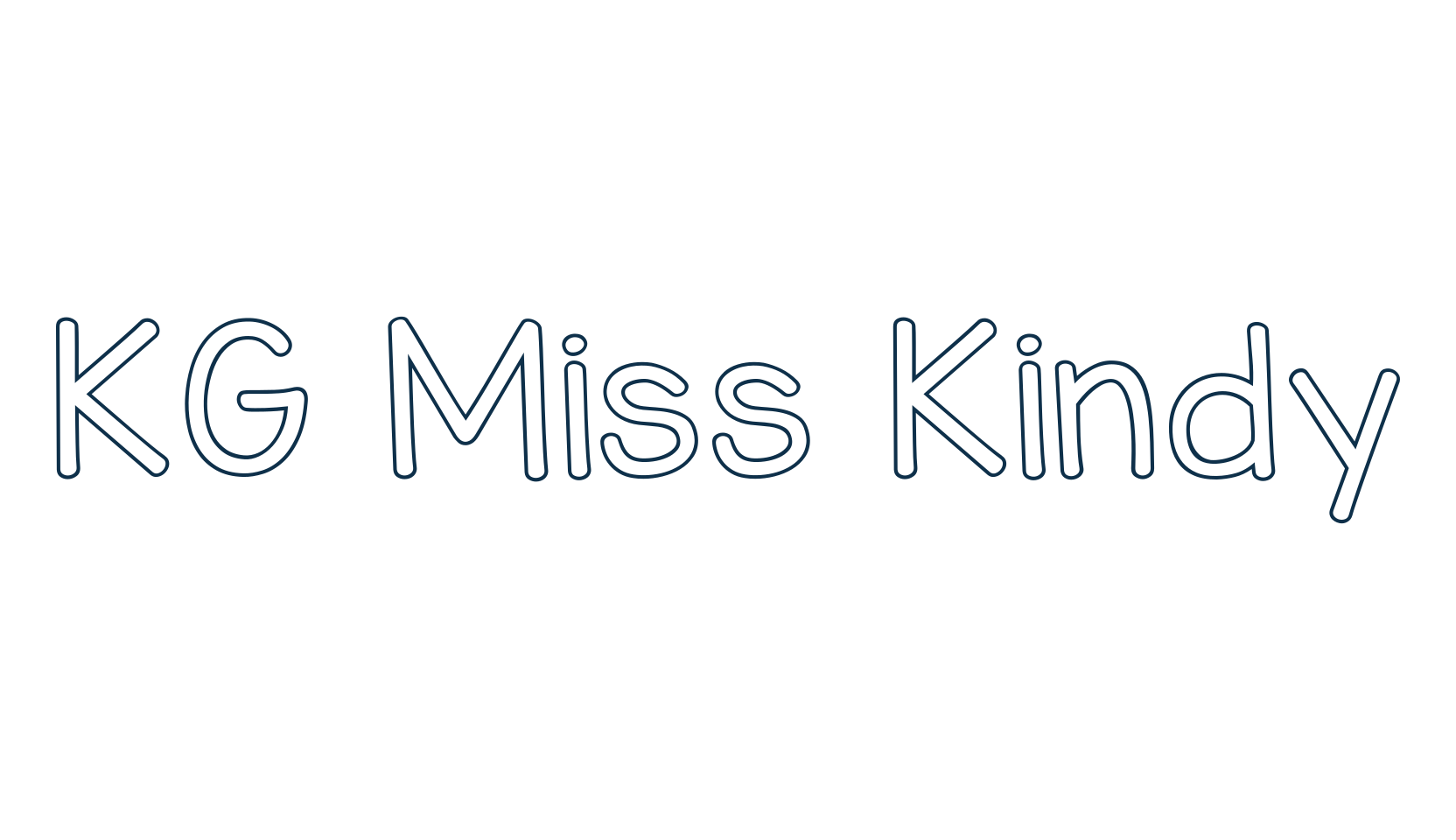 KG Miss Kindy, handwriting font preview