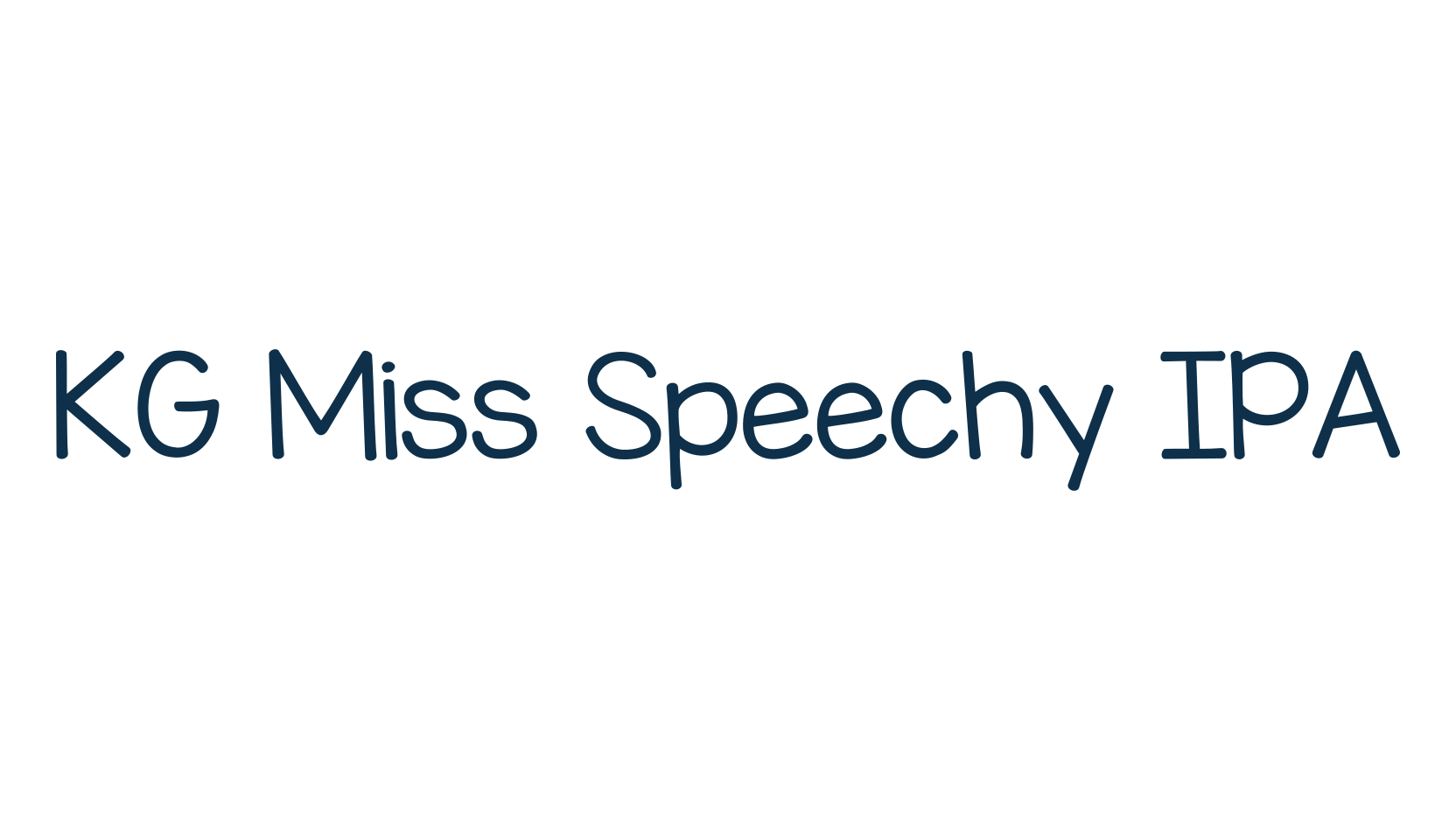 KG Miss Speechy IPA, script handwritten fancy decorative calligraphy font preview