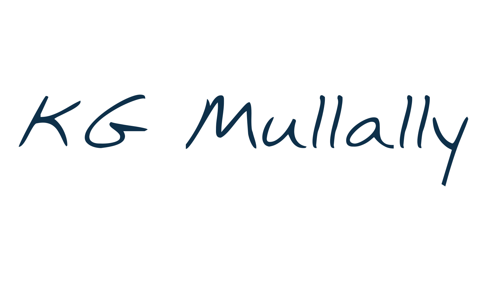 KG Mullally, script handwritten fancy decorative calligraphy font preview