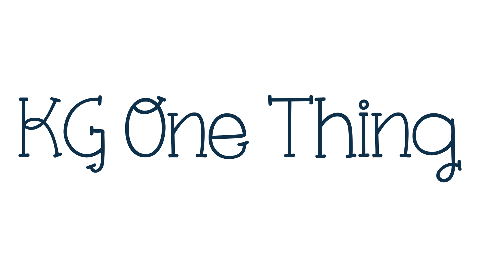 KG One Thing, various font preview