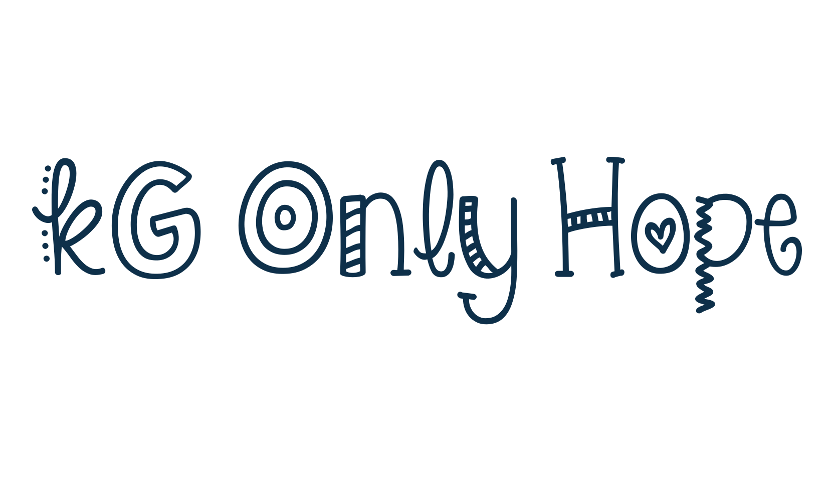 KG Only Hope, fancy various decorative font preview