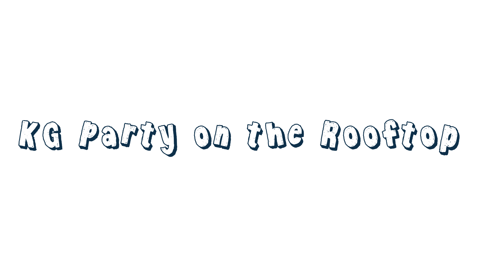 KG Party on the Rooftop, fancy cartoon decorative font preview