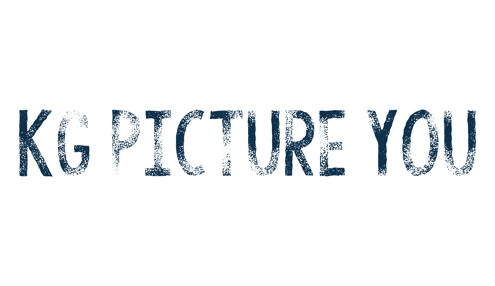 KG Picture You, fancy eroded decorative font preview