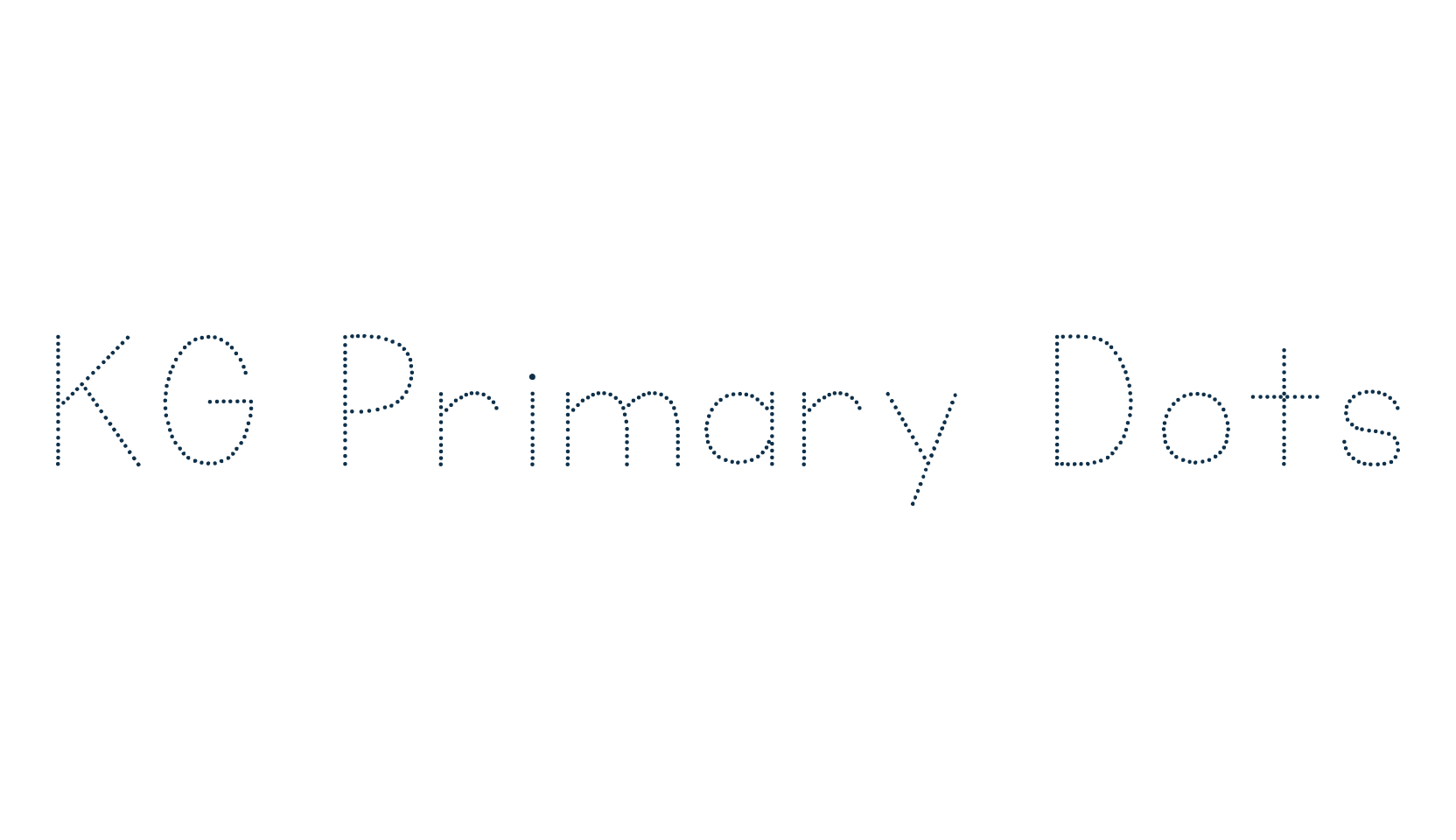 KG Primary Dots, school font preview