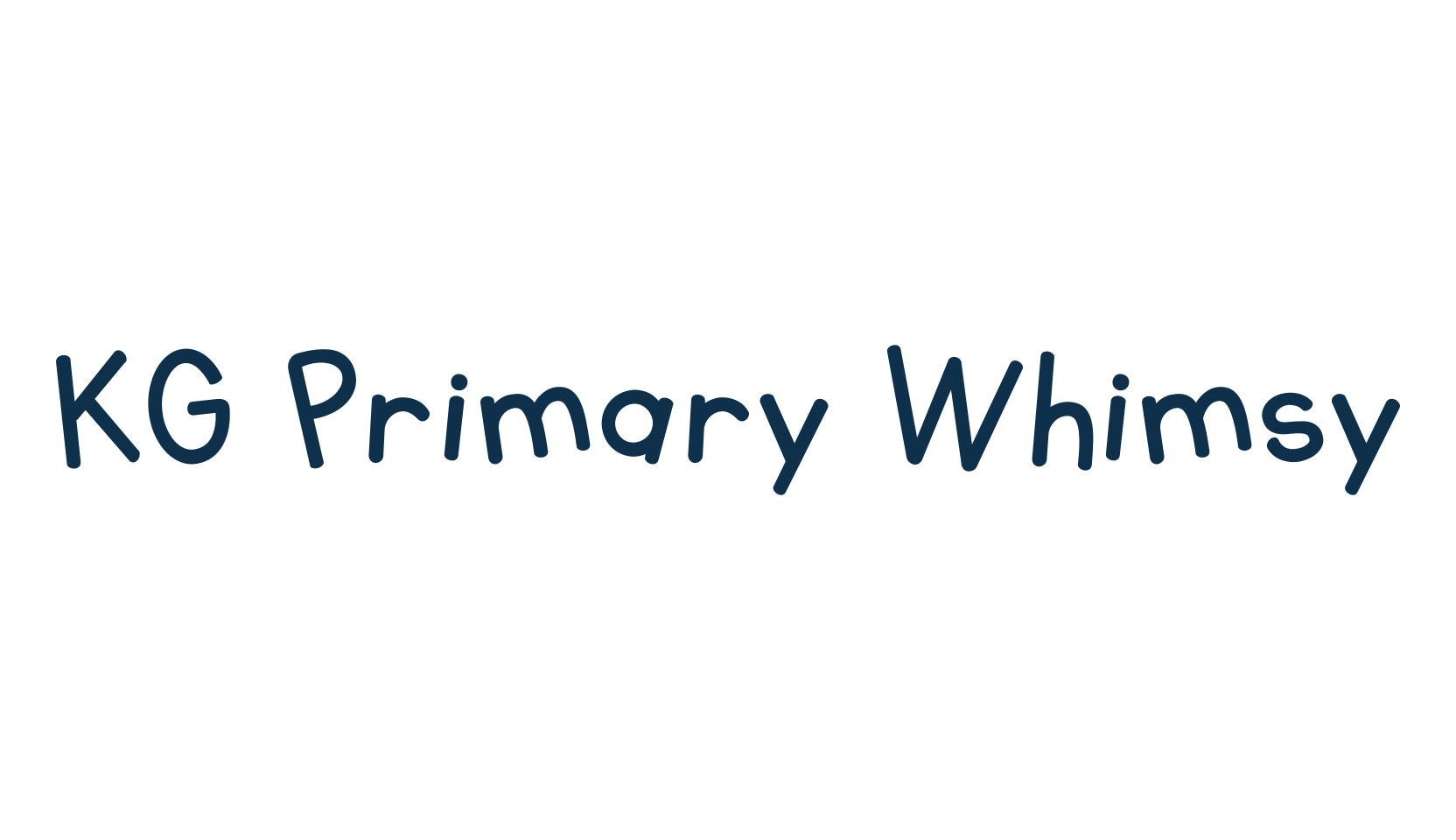 KG Primary Whimsy, fancy distorted decorative font preview