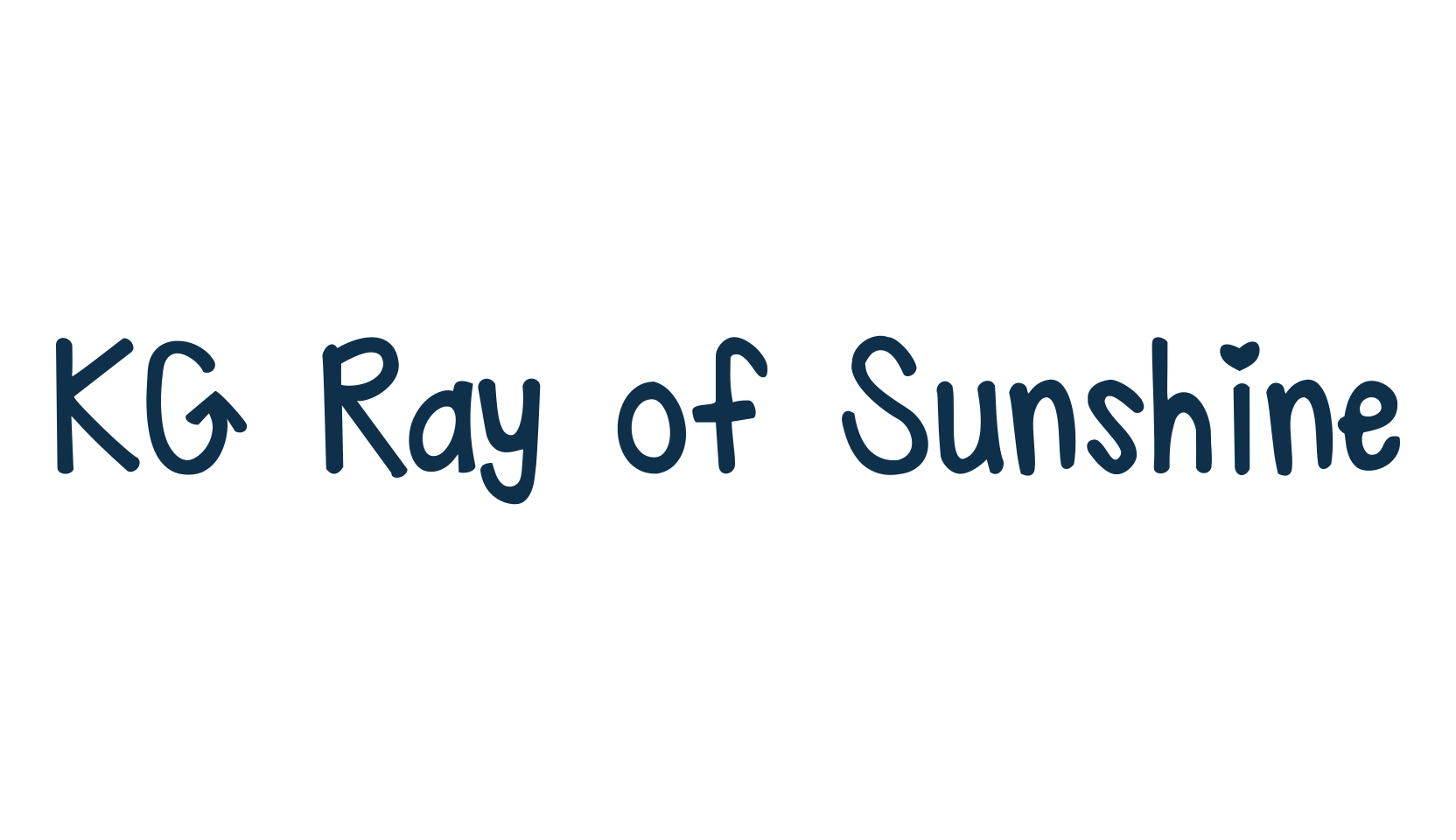 KG Ray of Sunshine, handwriting font preview