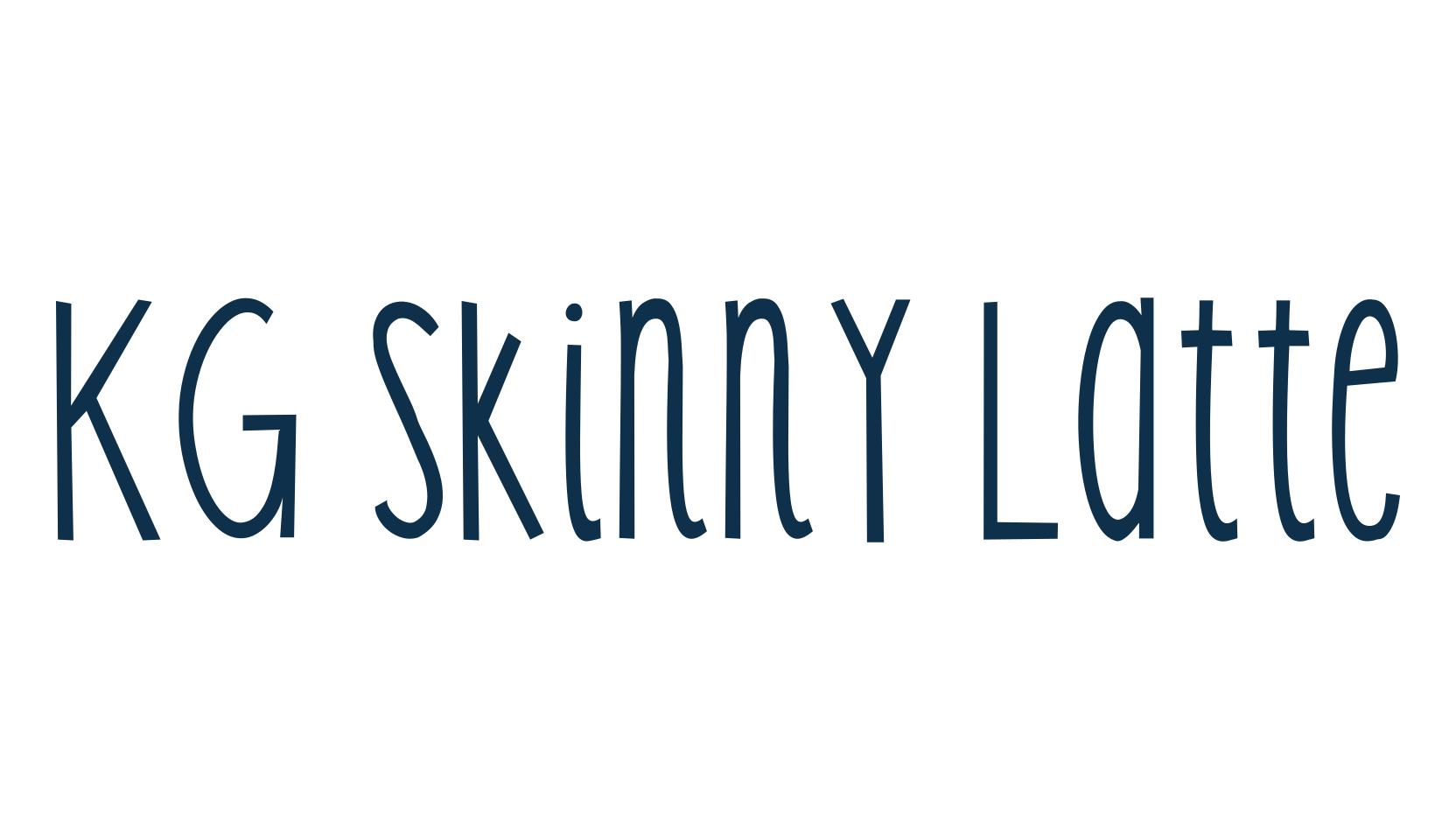KG Skinny Latte, handwriting font preview