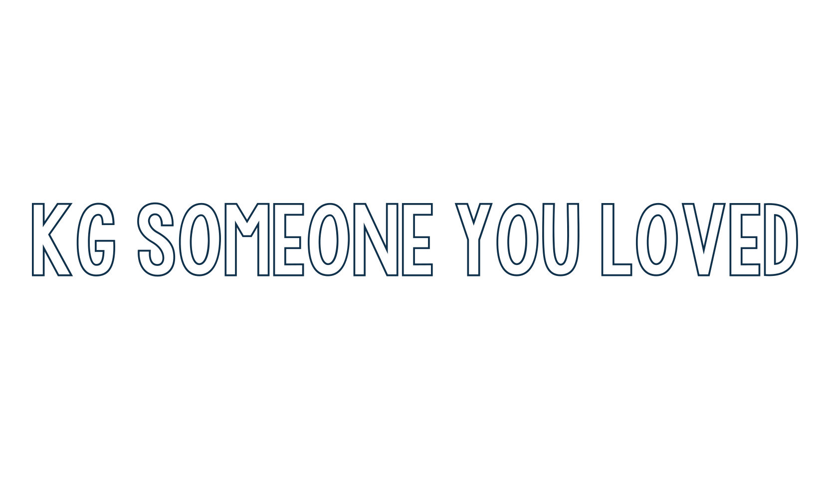 KG Someone You Loved, fancy decorative font preview