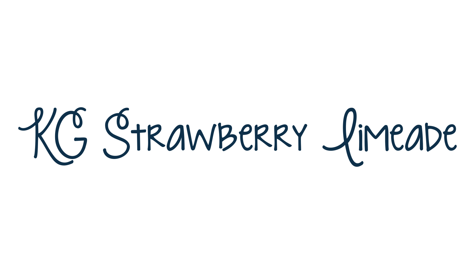 KG Strawberry Limeade, fancy various decorative script calligraphy font preview