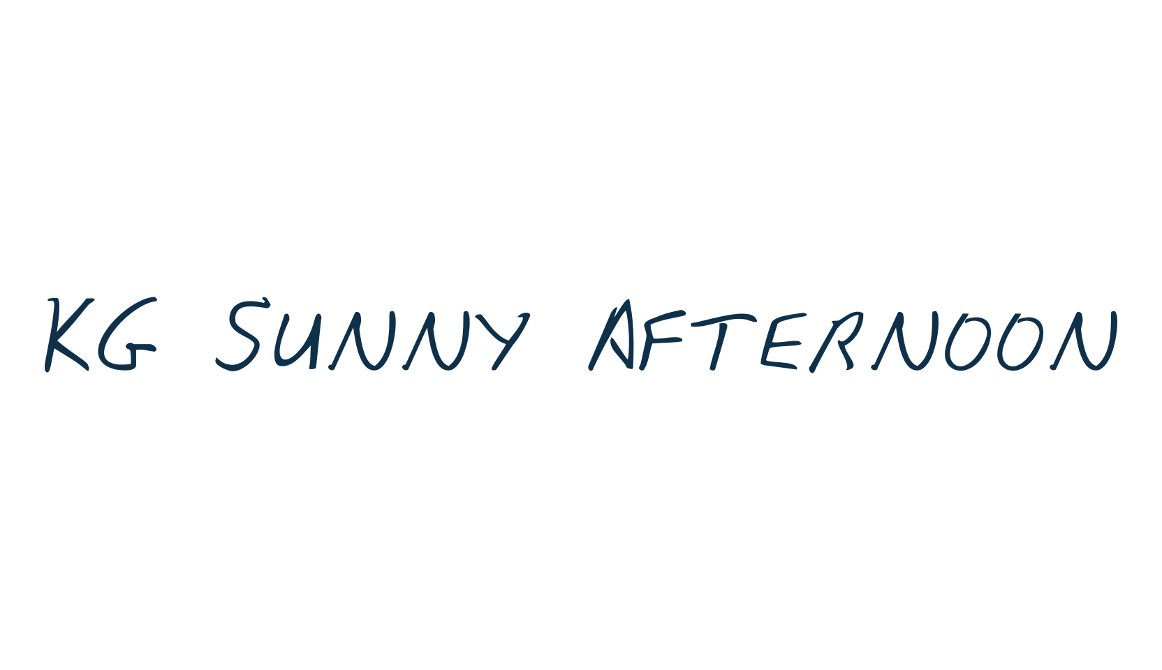 KG Sunny Afternoon, script handwritten fancy decorative calligraphy font preview