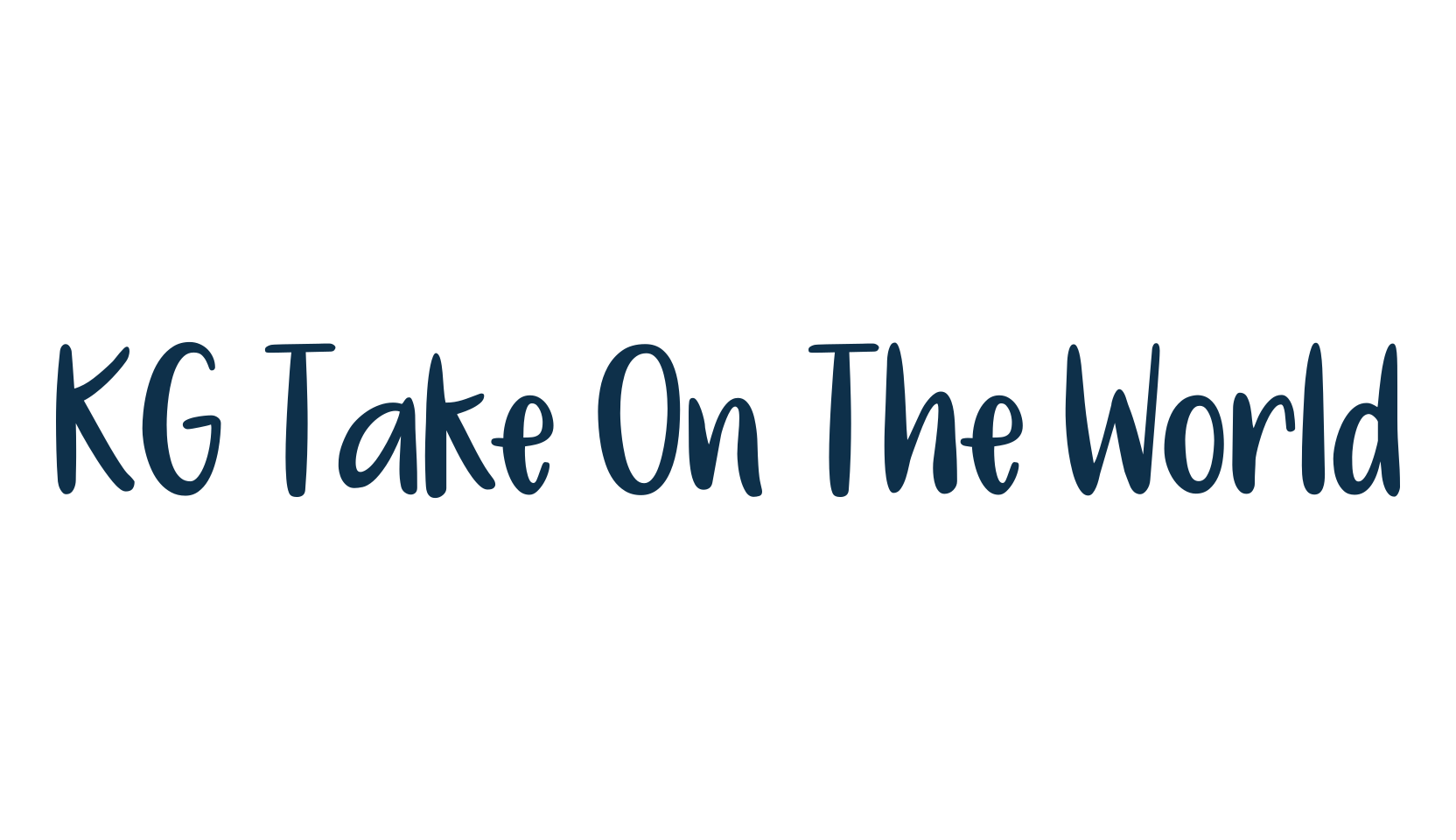 KG Take On The World, fancy various decorative script calligraphy font preview