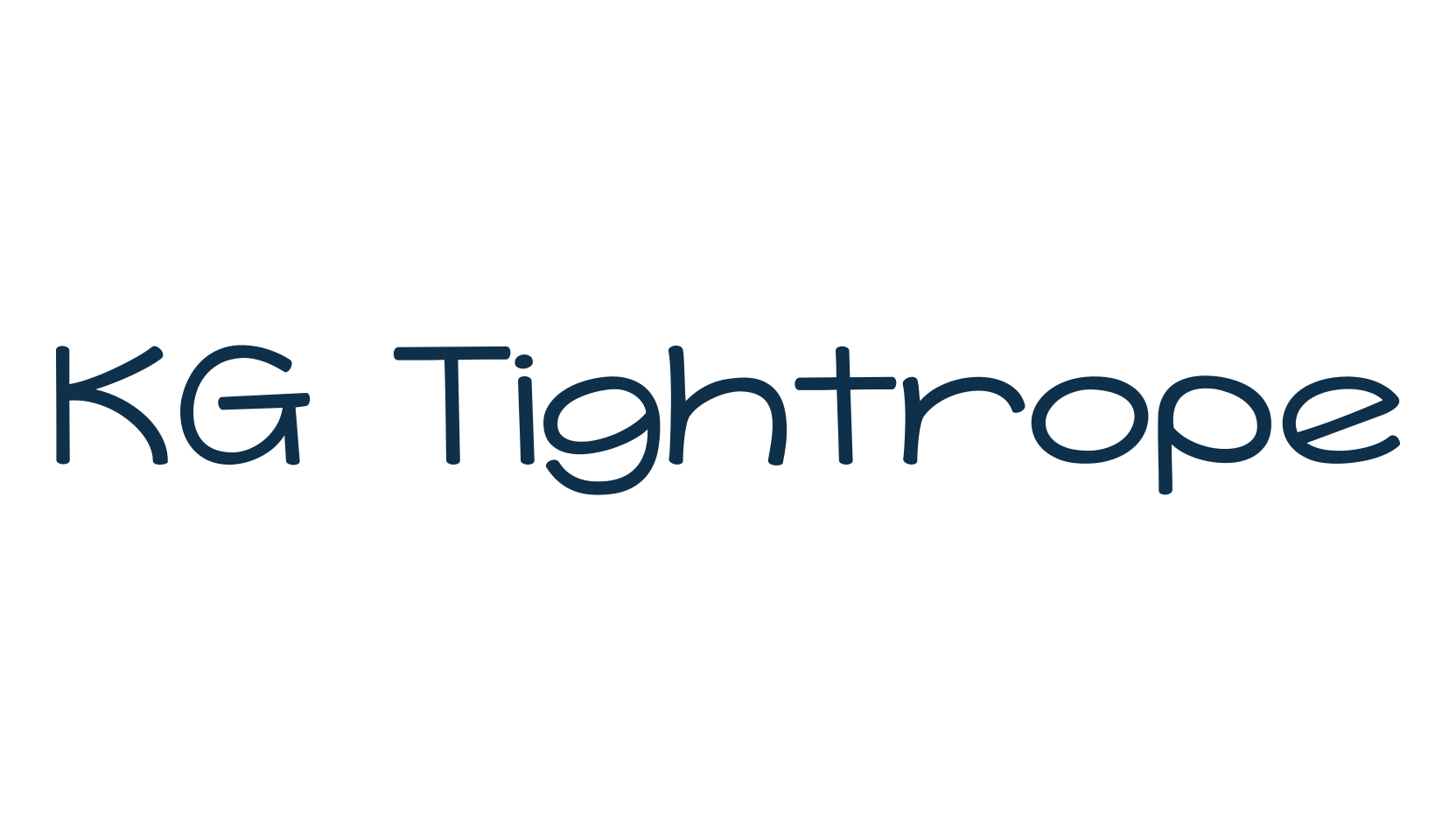 KG Tightrope, script handwritten fancy decorative calligraphy font preview