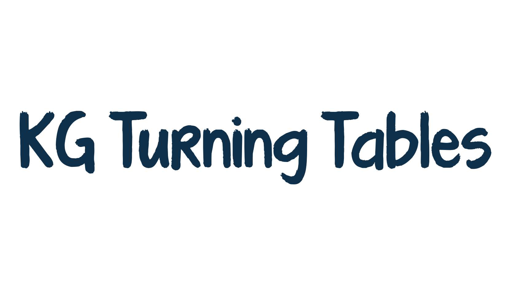 KG Turning Tables, script brush fancy decorative calligraphy font preview