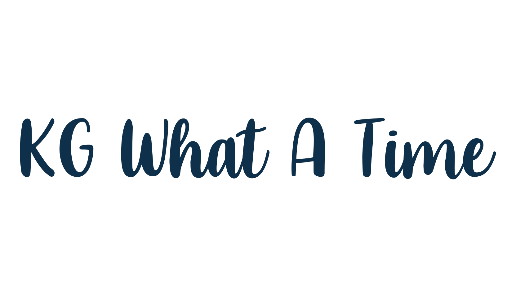 KG What A Time, fancy various decorative script calligraphy font preview