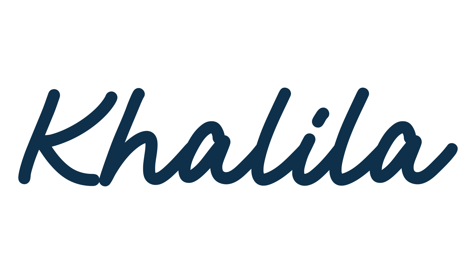 Khalila, handwriting font preview