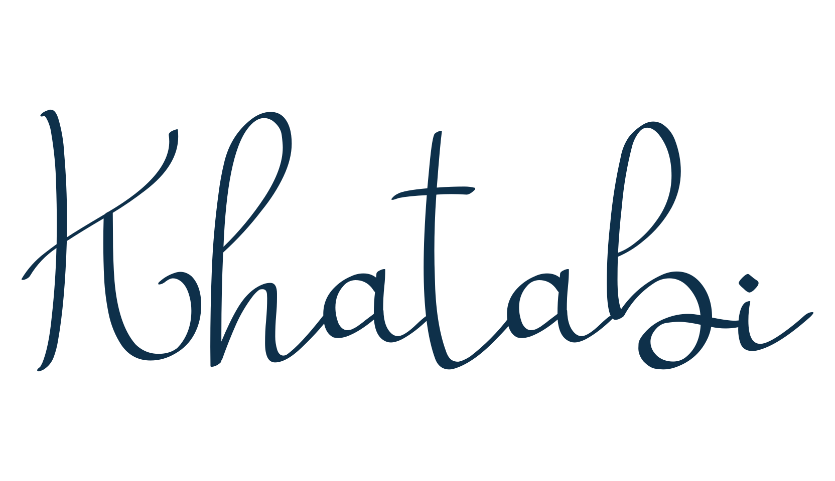 Khatabi, script handwritten fancy decorative calligraphy font preview