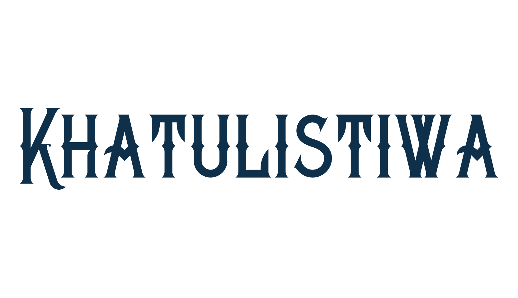 Khatulistiwa, gothic modern font preview