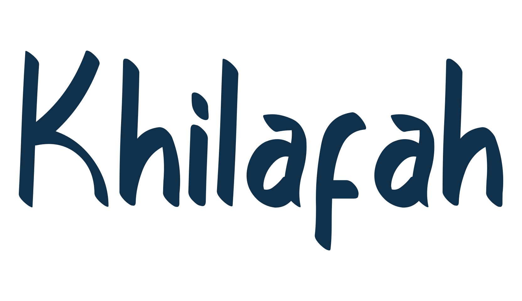 Khilafah, script handwritten fancy decorative calligraphy font preview