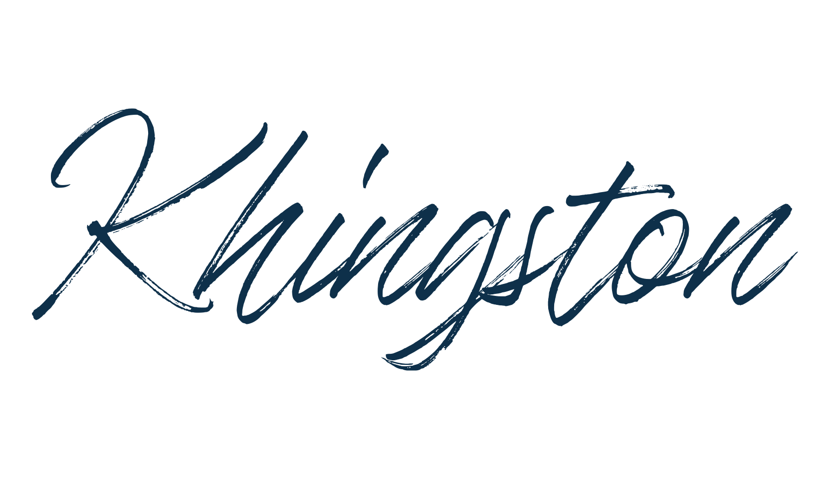 Khingston, brush font preview
