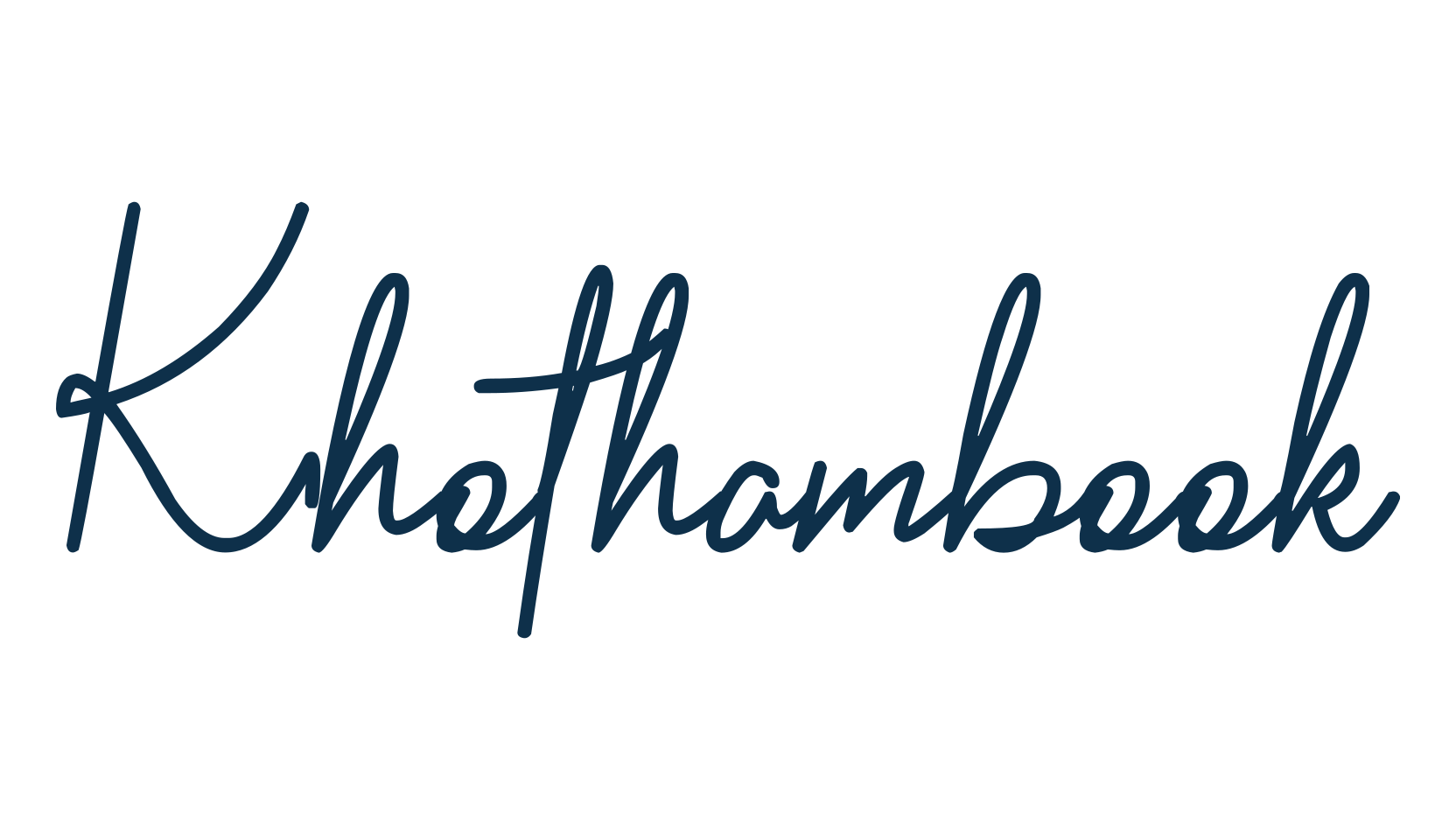 Khothambook, handwriting font preview