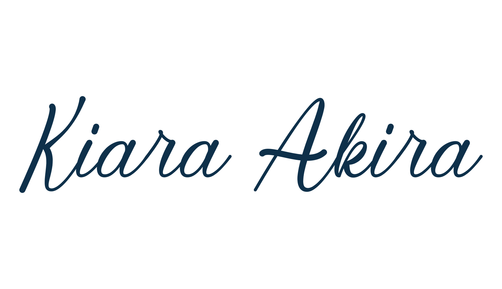Kiara Akira, fancy various decorative script calligraphy font preview