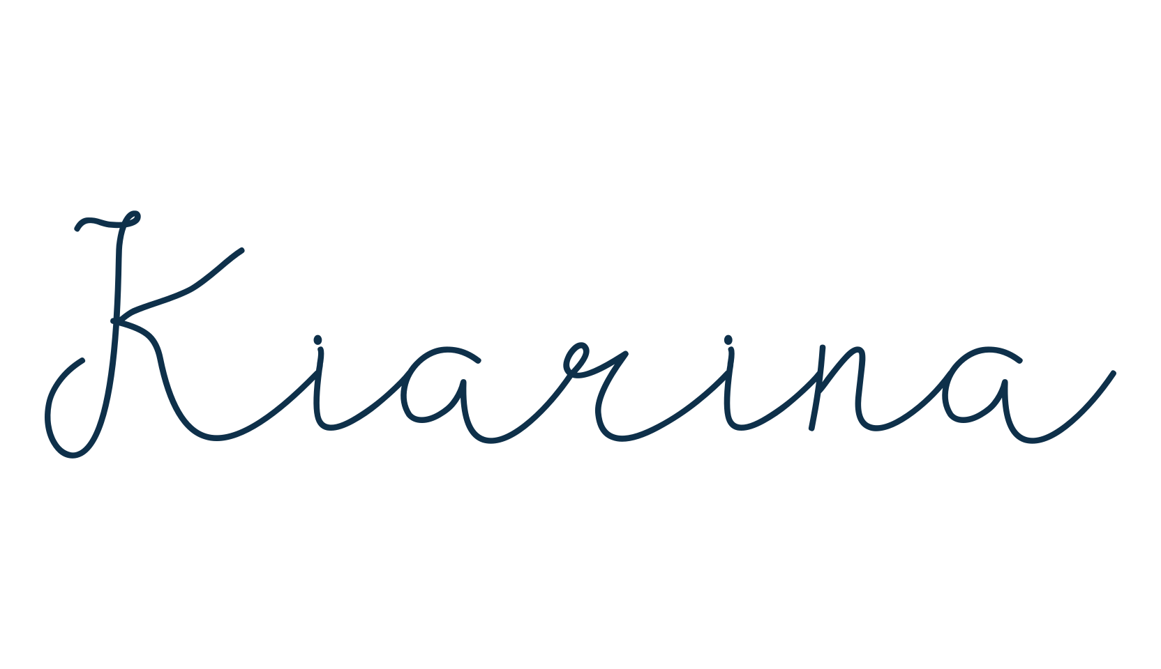 Kiarina, script handwritten fancy decorative calligraphy font preview