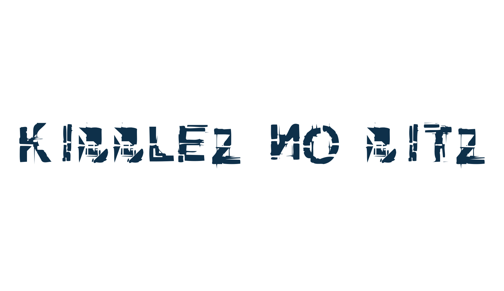 Kibblez no bitz, fancy destroy decorative font preview