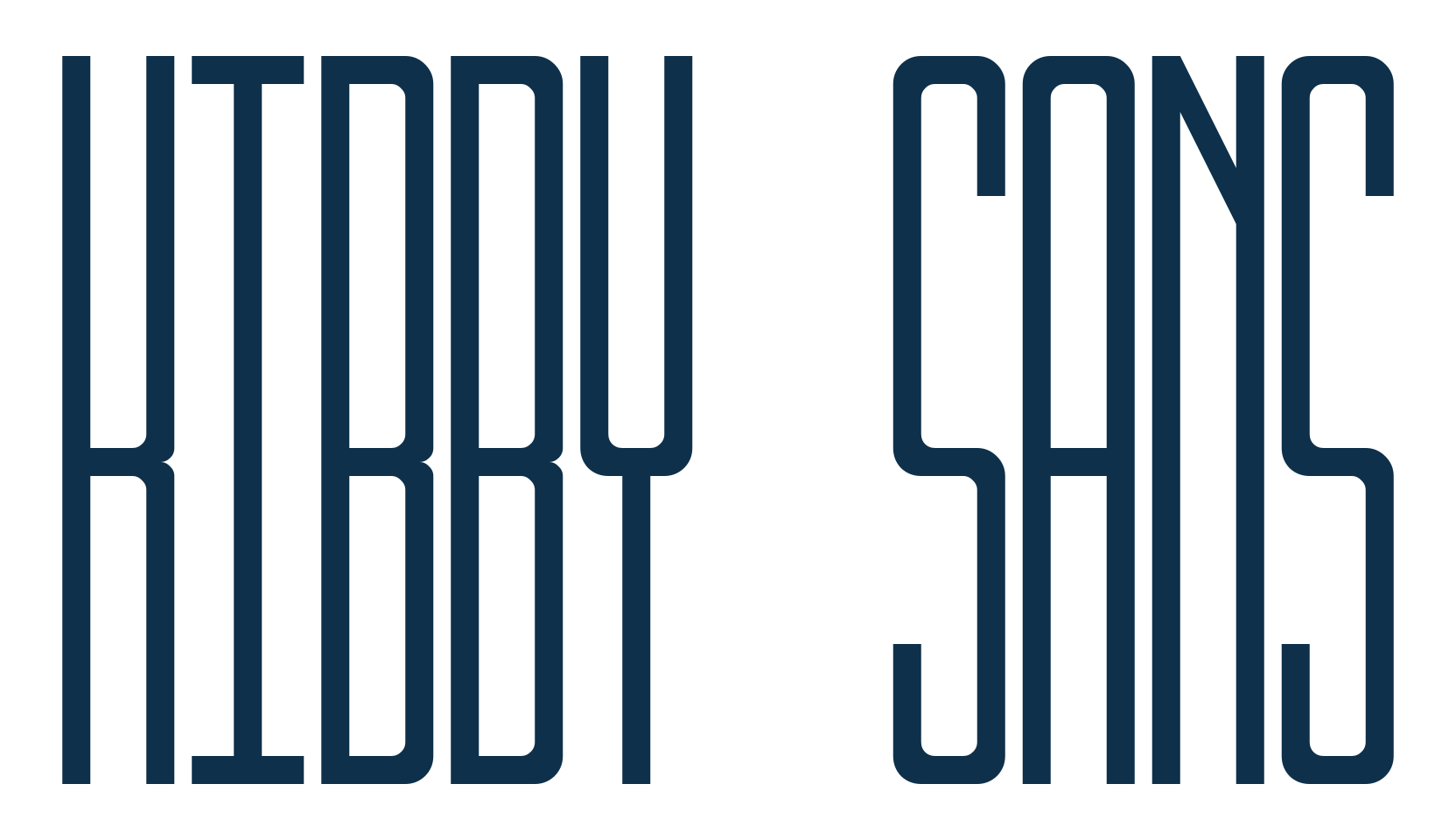 Kibby Sans, sans serif font preview
