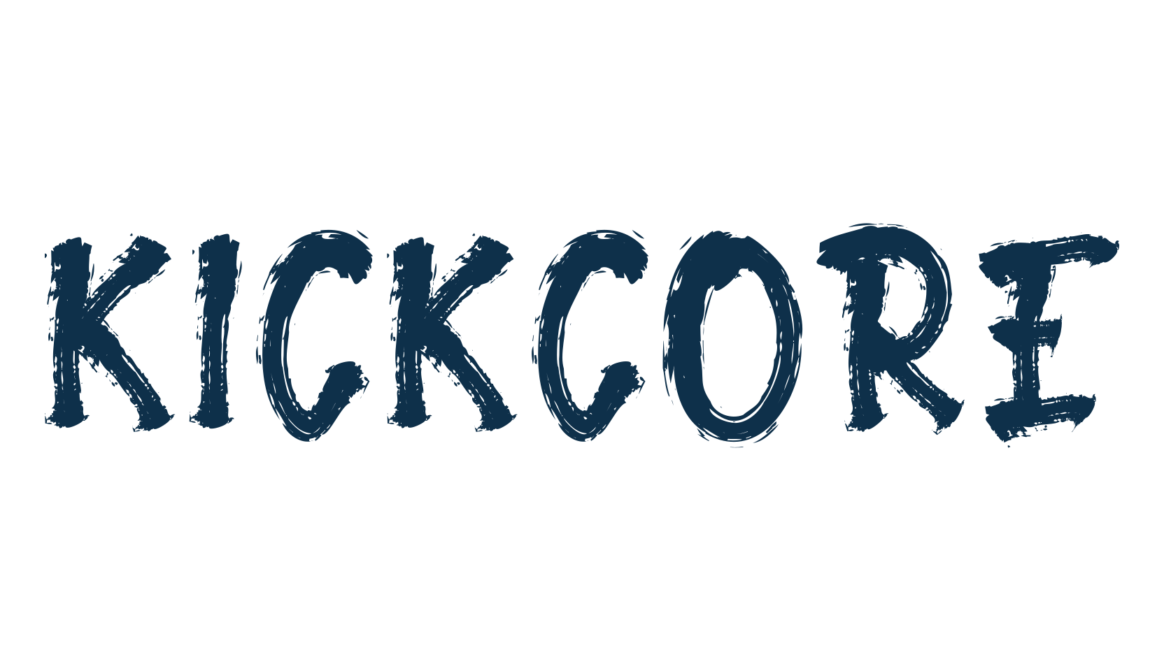 Kickcore, script brush fancy decorative calligraphy font preview