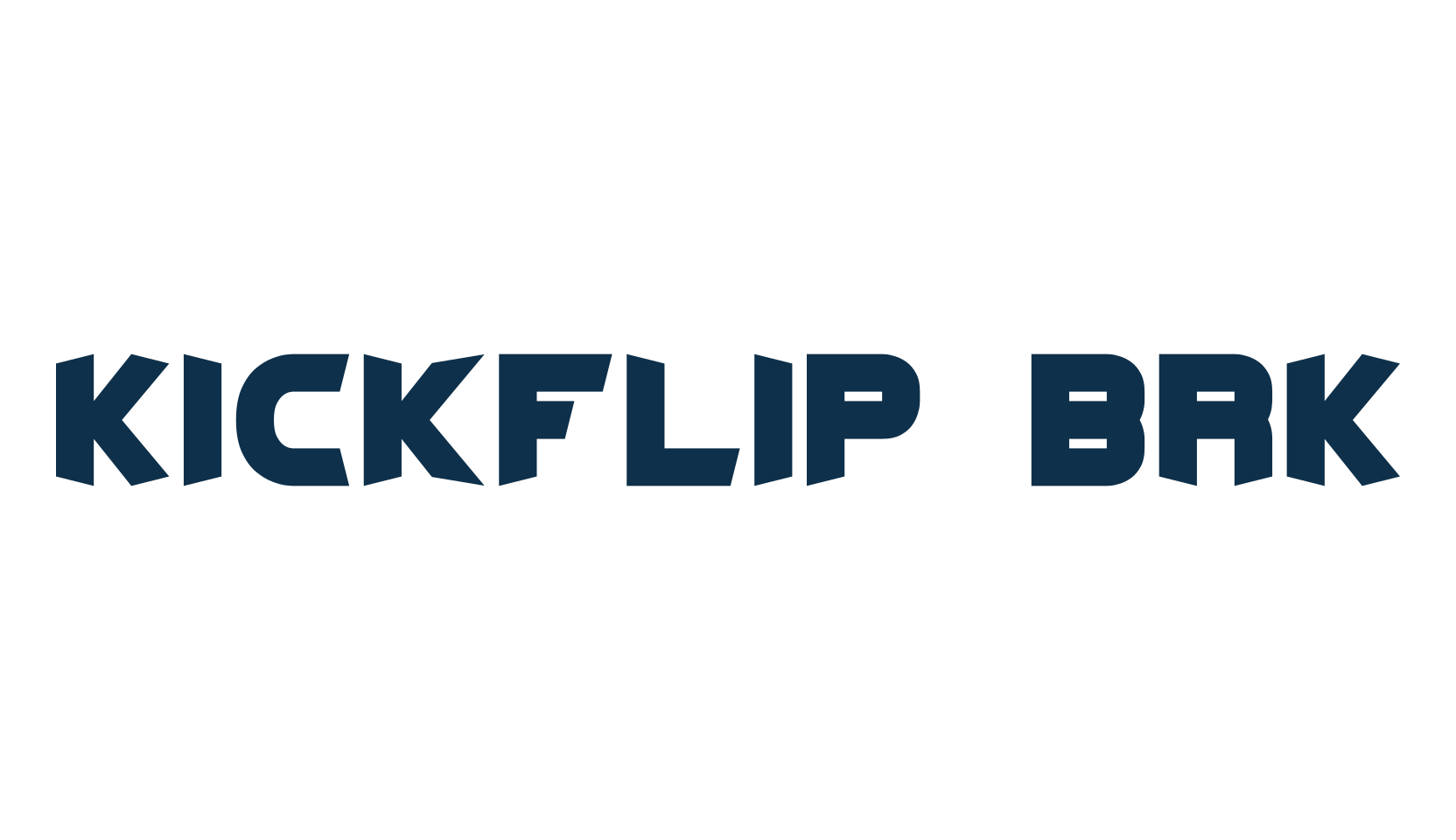 Kickflip BRK, various font preview